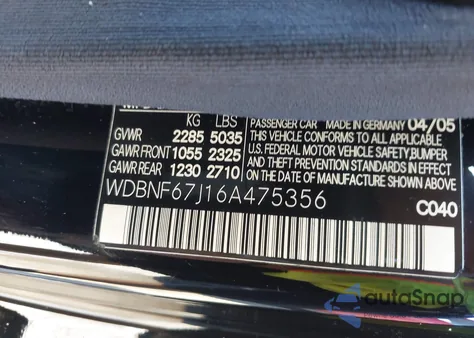 2006 Mercedes-Benz S 350 z USA, uszkodzony, nr VIN WDBNF67J16A475356